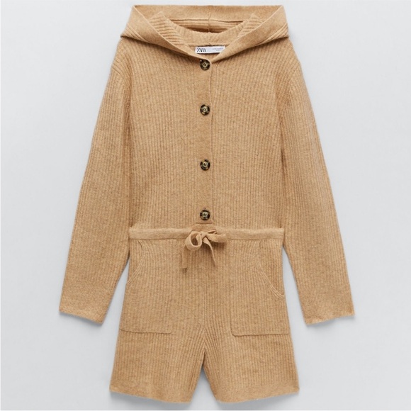 Zara Hooded Knit Romper - Picture 5 of 13